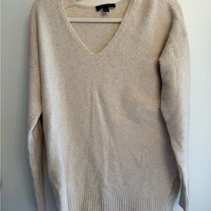 Ann Taylor Soft Beige V-Neck Sweater